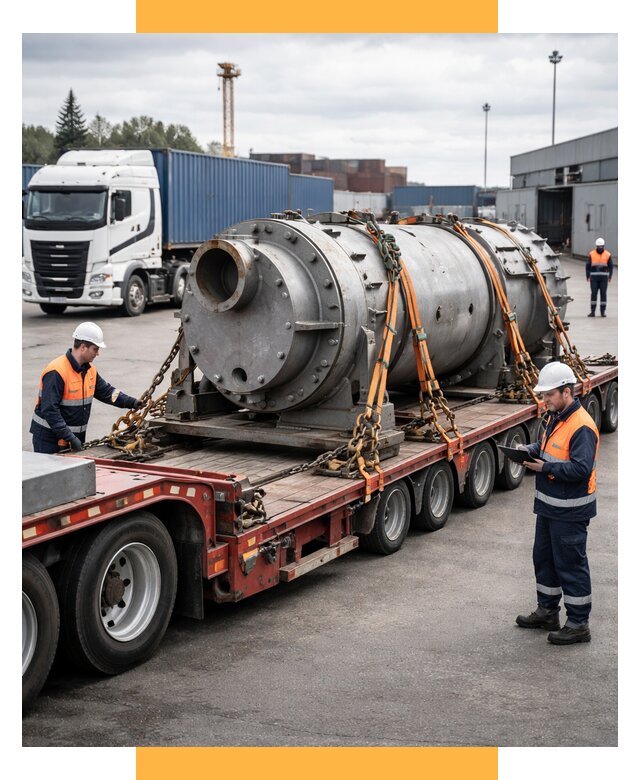 Перевозка тяжеловесных грузов под ключ от 153135 р. | СетСервис-Хнт